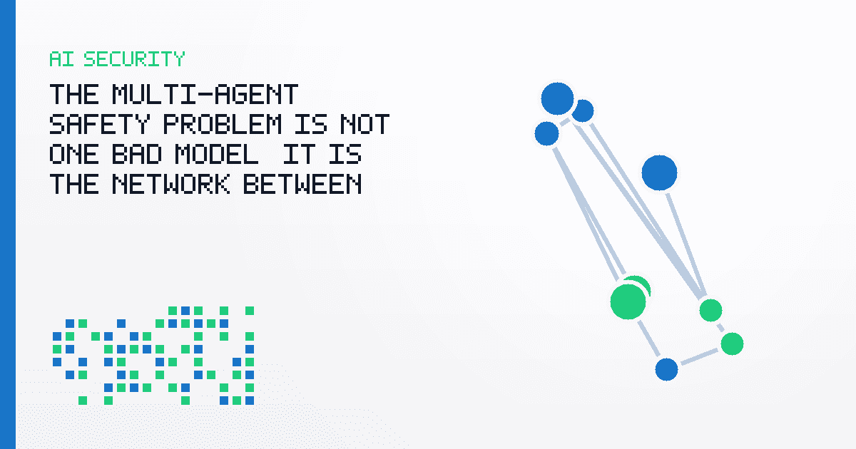 The Multi-Agent Safety Problem Is Not One Bad Model. It Is the Network Between Them