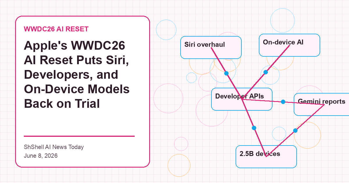 Apple's WWDC26 AI Reset Puts Siri, Developers, and On-Device Models Back on Trial