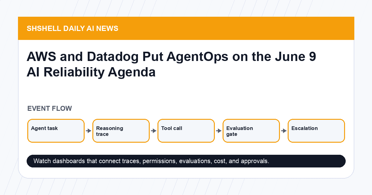 AWS and Datadog Put AgentOps on the June 9 AI Reliability Agenda