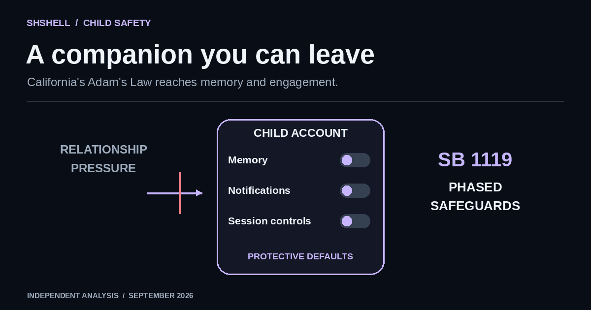 California's Adam's Law Targets the Features That Make AI Companions Hard to Leave