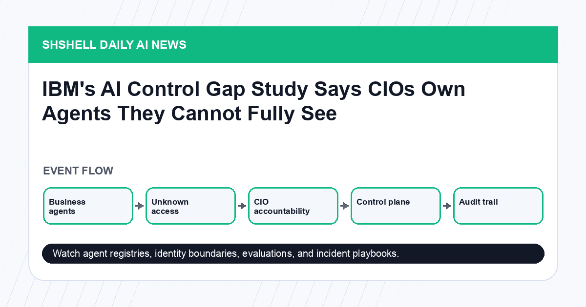 IBM's AI Control Gap Study Says CIOs Own Agents They Cannot Fully See