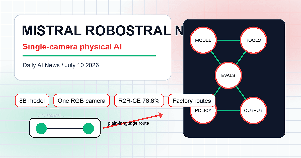Mistral Robostral Navigate Brings Single-Camera Reasoning to Physical AI
